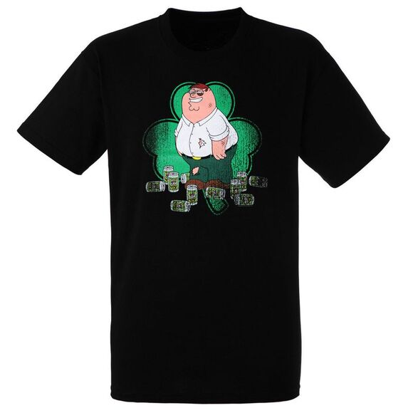 Family Guy Peter Fightin' Irish Mens Slim Fit T-Shirt, Medium - Picture 1 of 2